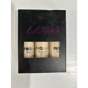 3 Pack L.A. GIRL PRO MATTE FOUNDATION "IVORY" GLM671 - 1 oz. Each